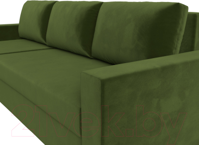 Диван угловой Лига Диванов Траумберг Лайт левый (микровельвет зеленый)
