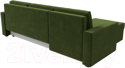 Диван угловой Лига Диванов Траумберг Лайт левый (микровельвет зеленый)