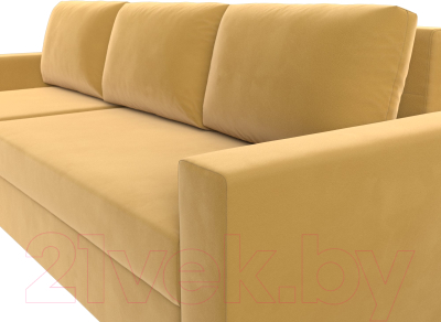 Диван угловой Лига Диванов Траумберг Лайт левый (микровельвет желтый)