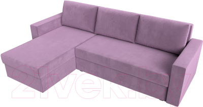 Диван угловой Лига Диванов Траумберг Лайт левый (микровельвет сиреневый)