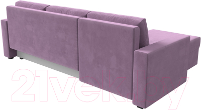 Диван угловой Лига Диванов Траумберг Лайт левый (микровельвет сиреневый)
