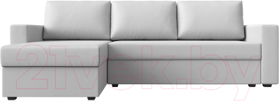 Диван угловой Лига Диванов Траумберг Лайт левый (экокожа белый)
