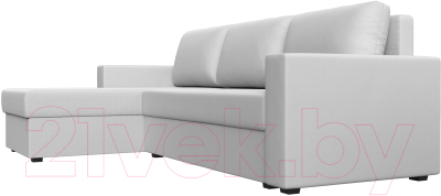 Диван угловой Лига Диванов Траумберг Лайт левый (экокожа белый)