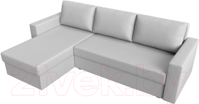 Диван угловой Лига Диванов Траумберг Лайт левый (экокожа белый)