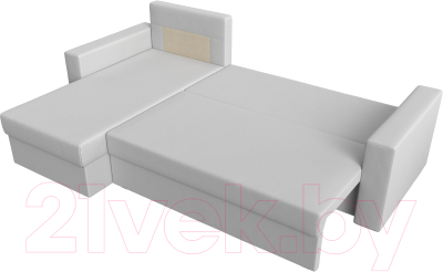 Диван угловой Лига Диванов Траумберг Лайт левый (экокожа белый)