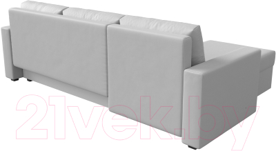 Диван угловой Лига Диванов Траумберг Лайт левый (экокожа белый)