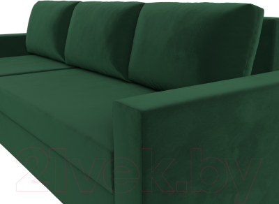 Диван угловой Лига Диванов Траумберг Лайт левый (велюр зеленый)