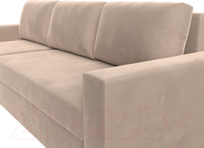Диван угловой Лига Диванов Траумберг Лайт левый (велюр бежевый)