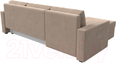 Диван угловой Лига Диванов Траумберг Лайт левый (велюр бежевый)