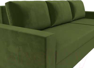Диван угловой Лига Диванов Траумберг Лайт правый (микровельвет зеленый)