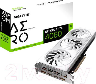 Видеокарта Gigabyte RTX 4060 Aero OC 8G (GV-N4060AERO OC-8GD)