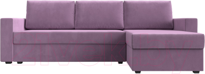 Диван угловой Лига Диванов Траумберг Лайт правый (микровельвет сиреневый)