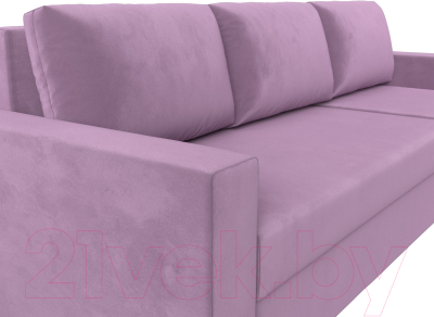 Диван угловой Лига Диванов Траумберг Лайт правый (микровельвет сиреневый)