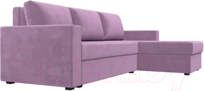Диван угловой Лига Диванов Траумберг Лайт правый (микровельвет сиреневый)