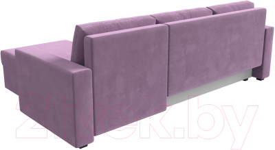 Диван угловой Лига Диванов Траумберг Лайт правый (микровельвет сиреневый)