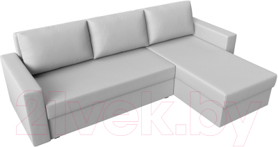 Диван угловой Лига Диванов Траумберг Лайт правый (экокожа белый)
