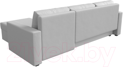 Диван угловой Лига Диванов Траумберг Лайт правый (экокожа белый)