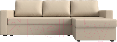 Диван угловой Лига Диванов Траумберг Лайт правый (экокожа бежевый)