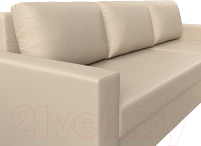 Диван угловой Лига Диванов Траумберг Лайт правый (экокожа бежевый)