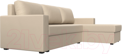 Диван угловой Лига Диванов Траумберг Лайт правый (экокожа бежевый)
