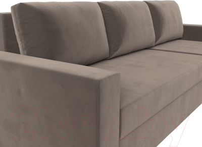 Диван угловой Лига Диванов Траумберг Лайт правый (велюр коричневый)