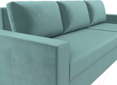 Диван угловой Лига Диванов Траумберг Лайт правый (велюр бирюзовый)