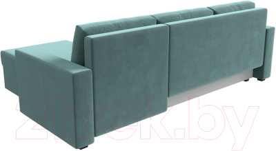 Диван угловой Лига Диванов Траумберг Лайт правый (велюр бирюзовый)