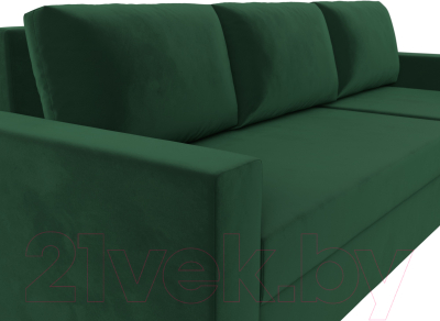 Диван угловой Лига Диванов Траумберг Лайт правый (велюр зеленый)