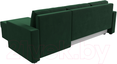 Диван угловой Лига Диванов Траумберг Лайт правый (велюр зеленый)