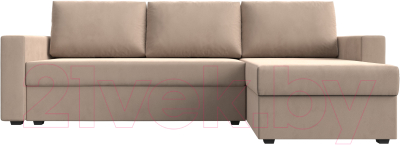 Диван угловой Лига Диванов Траумберг Лайт правый (велюр бежевый)