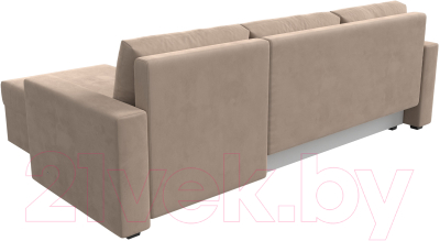 Диван угловой Лига Диванов Траумберг Лайт правый (велюр бежевый)
