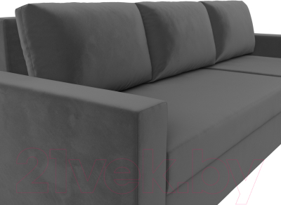 Диван угловой Лига Диванов Траумберг Лайт правый (велюр серый)