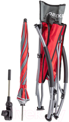 Кресло складное ForceKraft С зонтом садовым / FK-SP-137 Z