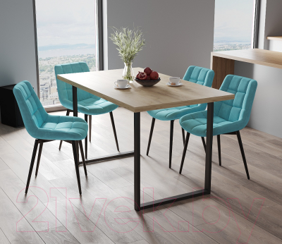 Обеденный стол Soma Tako 36 120x66 (дуб крафт золотой/черный)