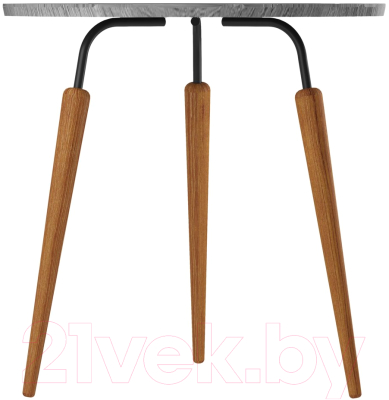 Журнальный столик Мебелик BeautyStyle 22 (орех гикори Grey/черный/бук)