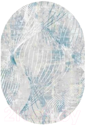 Коврик Safyun Liparis LP309-CREAM-BLUE-OVAL - фото