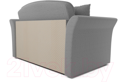 Диван Mebel-Ars Малютка №2 (рогожка серый/подлокотники серый)