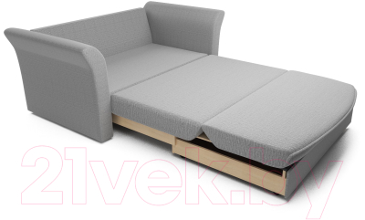 Диван Mebel-Ars Малютка №2 (рогожка серый/подлокотники серый)