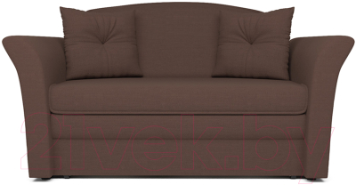 Диван Mebel-Ars Малютка №2 (рогожка шоколад/подлокотники шоколад)