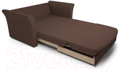 Диван Mebel-Ars Малютка №2 (рогожка шоколад/подлокотники шоколад)