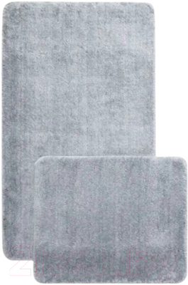 Набор ковриков для ванной и туалета Gokyildiz Soft Micro 50x80+50x40 / DUZ-7038-LIGHT-GRAY - фото