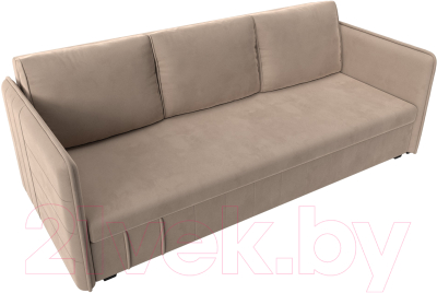 Диван Лига Диванов Слим / 119800 (велюр бежевый)