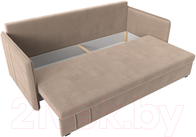 Диван Лига Диванов Слим / 119800 (велюр бежевый)