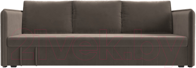 Диван Лига Диванов Слим / 119801 (велюр коричневый)