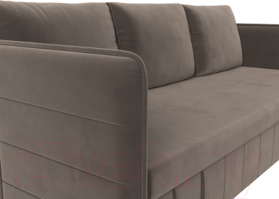 Диван Лига Диванов Слим / 119801 (велюр коричневый)