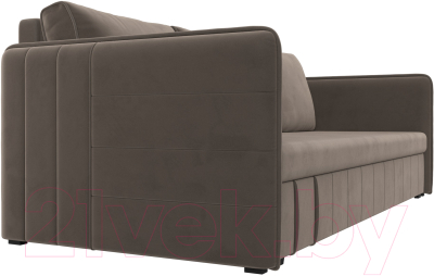 Диван Лига Диванов Слим / 119801 (велюр коричневый)