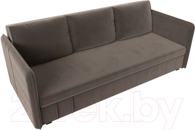 Диван Лига Диванов Слим / 119801 (велюр коричневый)