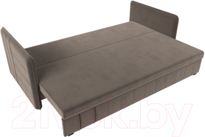 Диван Лига Диванов Слим / 119801 (велюр коричневый)