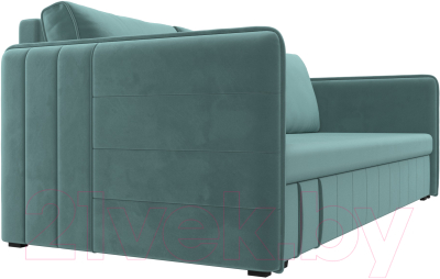 Диван Лига Диванов Слим / 119802 (велюр бирюзовый)
