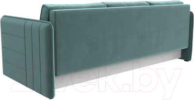 Диван Лига Диванов Слим / 119802 (велюр бирюзовый)